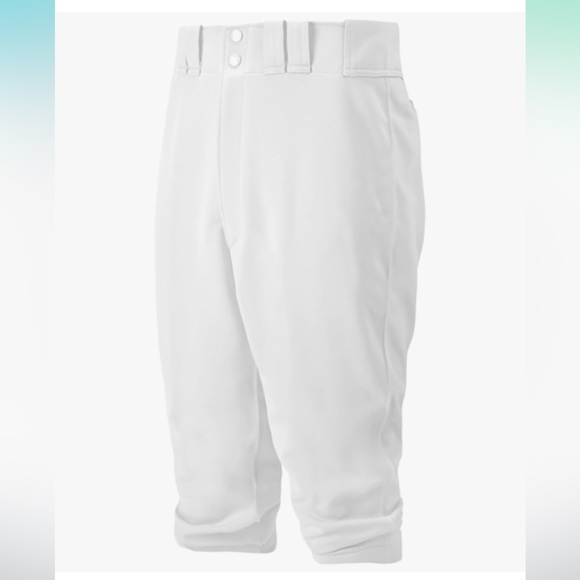 NWT Mizuno Boys Premier Short Piped Baseball Pants - White‎ - Picture 1 of 7